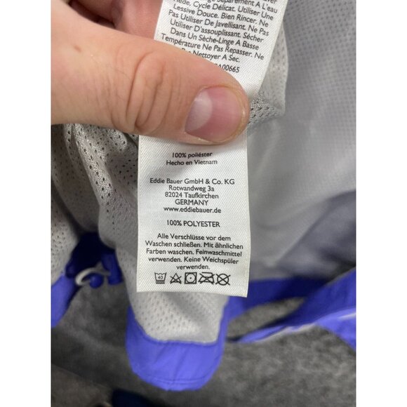 Eddie Bauer Windbreaker Jacket Womens Medium Purple Thermal Lined Weatheredge - Picture 11 of 16